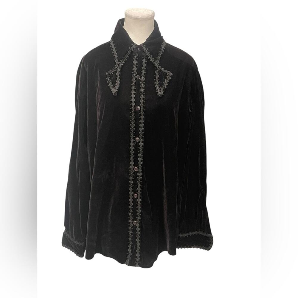 Jenni Noir Velvet Shirt Size:L